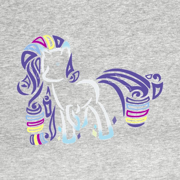 Tribal Pony - Rainbow Power Rarity by Alaina Williams